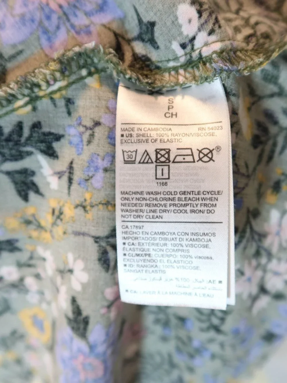 OLD NAVY Floral Flutter Sleeve A-Line Dress Size S Fairycore Boho Peasant - Picture 7 of 7